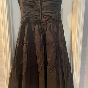 BCBG Black taffeta strapless party dress